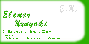 elemer manyoki business card